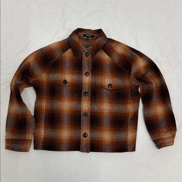 Madewell Plaid Jacket in Brown and Black - Picture 2 of 6